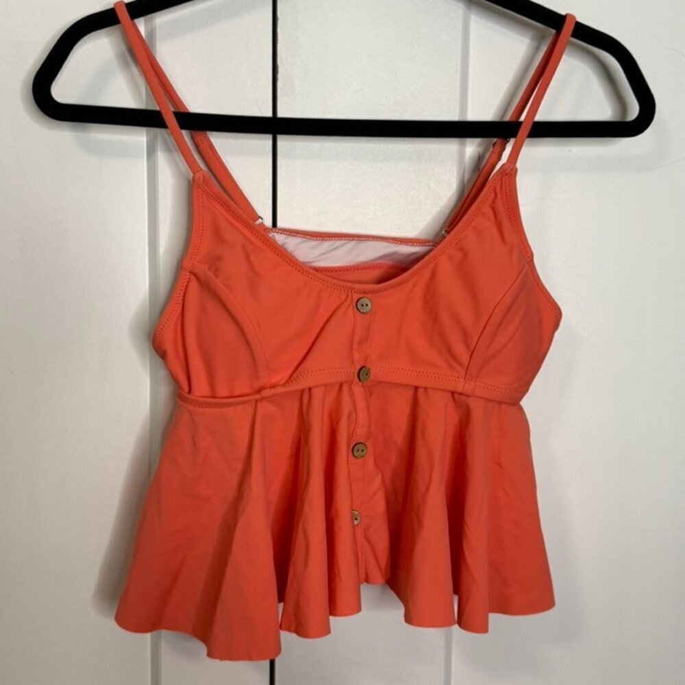 NWOTs Cupshe Medium Coral Bikini Tankini Top